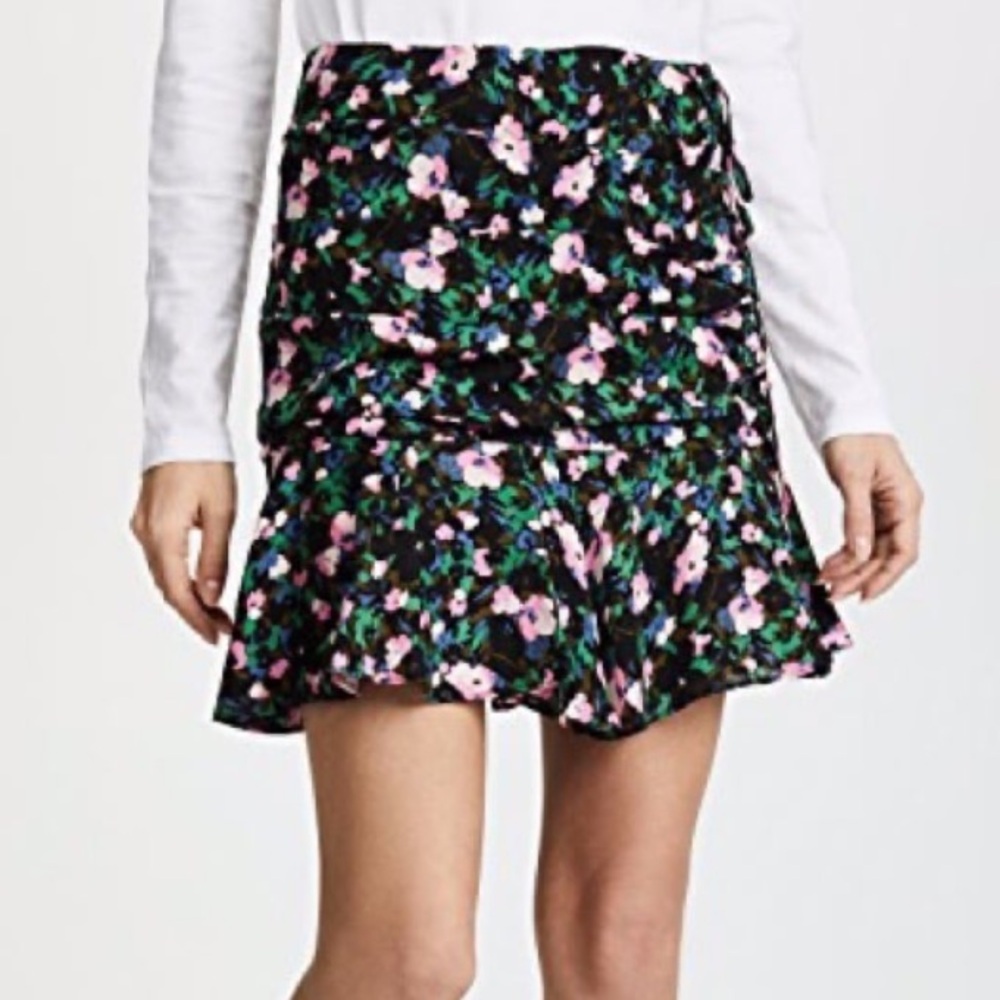 Veronica Beard Noon Silk Ruched Floral Skirt Halter Top 4 RP $350
